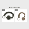 Outdoor Monkey Fist Steel Ball Survival Keychain With Lanyard 1