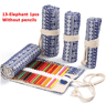 Canvas Roll Up Pencil Case For Pens Brushes  School Supplies 11