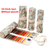 Canvas Roll Up Pencil Case For Pens Brushes  School Supplies 14