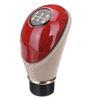 Universal Wooden  PU Leather 5Speed Manual Gear Shift Knob 1