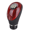 Universal Wooden  PU Leather 5Speed Manual Gear Shift Knob 2