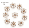 Flower Rhinestone Pearl Buttons Set For Wedding  DIY Decorations 3