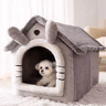 All Season Dog House Bed Warm Removable Washable Pet House For Small Dogs  Cats 1
