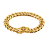 RoyalChain Stainless Steel Dog Chain Collar With Gold Cuban Link Design 1