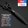 Professional 7 Inch JP440C Pet Grooming Scissors Set With Curved  Fishbone Teeth Blades 9
