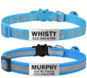 2PCS Personalized Reflective Cat  Puppy Collar Set With Free Engraved ID Tag 8