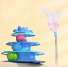 4Layer Interactive Cat Turntable Toy With Feather  Ball Track 3