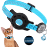 Reflective AirTag Cat GPS Collar With QR Tag  Breakaway Design 1