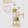Climb Nest Multi Level Cat Tree Tower With Hammock Condo  Scratching Posts 6