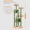 Climb Nest Multi Level Cat Tree Tower With Hammock Condo  Scratching Posts 7