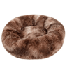 Long Plush Round Pet Bed  Super Soft Winter Sleeping Nest For Cats  Medium Dogs 1