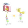Smart Hanging Door Cat Toy  Automatic Swing Feather Teaser With Dual Ropes 3