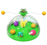 Interactive Cat Puzzle Toy  Spinning Track Balls  Feather Teaser Brain Game For Kittens 2