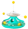 Interactive Cat Puzzle Toy  Spinning Track Balls  Feather Teaser Brain Game For Kittens 7