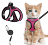 EscapeProof Cat Harness  Leash Reflective Soft Mesh Vest For Outdoor Walking 1