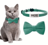 Personalized Cat Bow Tie Collar  Adjustable Engraved ID Collar With Bell 4