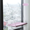 Window Mounted Cat Hammock Bed Cat Window Hammock With Strong Suction Cups For Lounging  Climbing 0