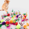 Feather Mouse Mini Plush Cat Toy Set For Interactive Play 3