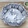 CozyNest Plush Pet Bed Basket For Cats Kittens  Small Dogs 9