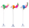 SpringPounce Suction Cup Cat Toy  Interactive Mouse  Feather Teaser With Bouncy Spring 3