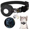 MoonGlow AirTag Pet Collar  Breakaway GPS Tracker Collar With Moon Charm For Cats  Small Dogs 2