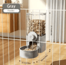 CageMount Gravity Pet Feeder  Water Dispenser Set  Hanging Automatic Food  Water Station For Cats D 4