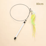 Telescopic Bird Feather Cat Teaser Wand With Bell For Interactive Play 2