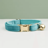 Personalized Velvet Cat Collar With Bow  Bell  Elegant Adjustable Pet Collar 12
