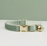 Personalized Velvet Cat Collar With Bow  Bell  Elegant Adjustable Pet Collar 13