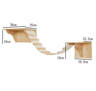WallMounted Cat Climbing Shelves Set Cat Hammock Steps  Jumping Platform 3