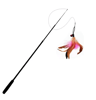 18M Extendable Cat Teaser Wand  Retractable Feather Toy With Bells 3