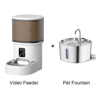 Smart WiFi Automatic Pet Feeder  Water Fountain Set APPControlled Food Dispenser With Stainless Ste 4