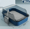 SemiEnclosed Splashproof Cat Litter Box With HighSided Design 1