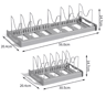 Expandable Pot  Pan Organizer Rack With 7 Adjustable Compartments 1