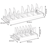 Expandable Pot  Pan Organizer Rack With 7 Adjustable Compartments 2
