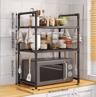 Adjustable HeavyDuty Microwave Stand  Stackable Kitchen Storage Rack 4
