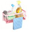 Kitchen Sink Caddy Organizer With Sponge Soap  Dishcloth Holder 1