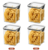 Airtight Food Storage Container  Transparent Square Grain  Pantry Jar 4601800ml 14