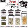 Stackable Airtight Food Storage Containers Set  Sealed Kitchen Storage Jars For Grains Tea  Dry Foo 2