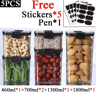 Stackable Airtight Food Storage Containers Set  Sealed Kitchen Storage Jars For Grains Tea  Dry Foo 6