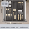 Adjustable Retractable Dish Drying Rack Under Cabinet Kitchen Dish Organizer With Spoon  Chopstick  5