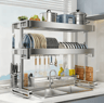 304 Stainless Steel Kitchen Sink Rack  MultiFunctional Dish Drainer  Sink Organizer 2