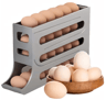 4Tier Automatic Egg Holder For Fridge  Rolling Egg Storage Rack For Up To 30 Eggs 1