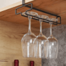 Under Cabinet Hanging Wine Glass Rack  NoDrill Stemware Holder  Inverted Drying Rack 2