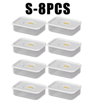Lunch Meat  Cheese Storage Container  Transparent Refrigerator Keeper For Cold Cuts Sausage  Deli F 2