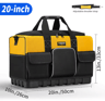 Heavy Duty Electrician Tool Bag With Hard Bottom  16Pocket Tool Organizer For Mechanics  HVAC Profe 1