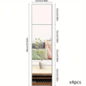 6pcs10pcs Acrylic Mirror Wall Stickers  SelfAdhesive Mirror Wall Decor Flexible Decorative Tiles Fo 2