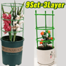 Green Plant Support Frame  SemiCircle Plant Support Stakes For Indoor Flowers  Climbing Vines 2