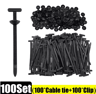 Nylon Cable Tie Fastener Clips  Automotive Wire Management  Panel Mount Cable Ties 5