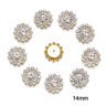 10Piece Snowflake Pearl Rhinestone Buttons  Decorative Flatback Embellishments For Clothing  DIY Cr 3